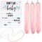 Don't Say Baby Baby Shower Game with 36 Pink Bead Necklaces and 1 Easel Sign for Girls